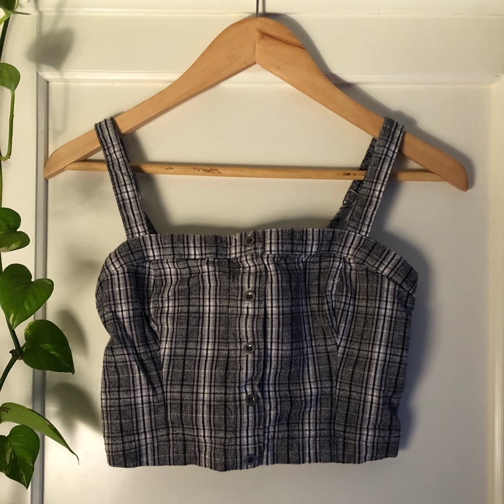 Cropped Plaid Top